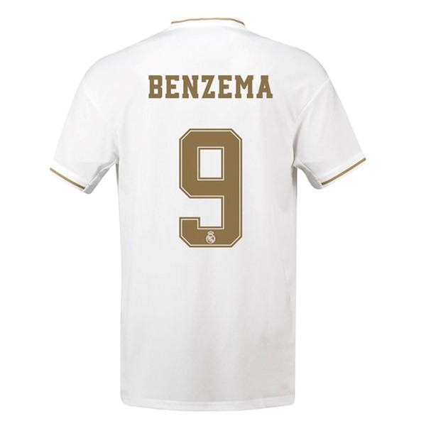 Camiseta Real Madrid NO.9 Benzema Primera equipo 2019-20 Blanco